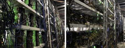 Crypto mining farm in the UK emphasizing hosting infrastructure